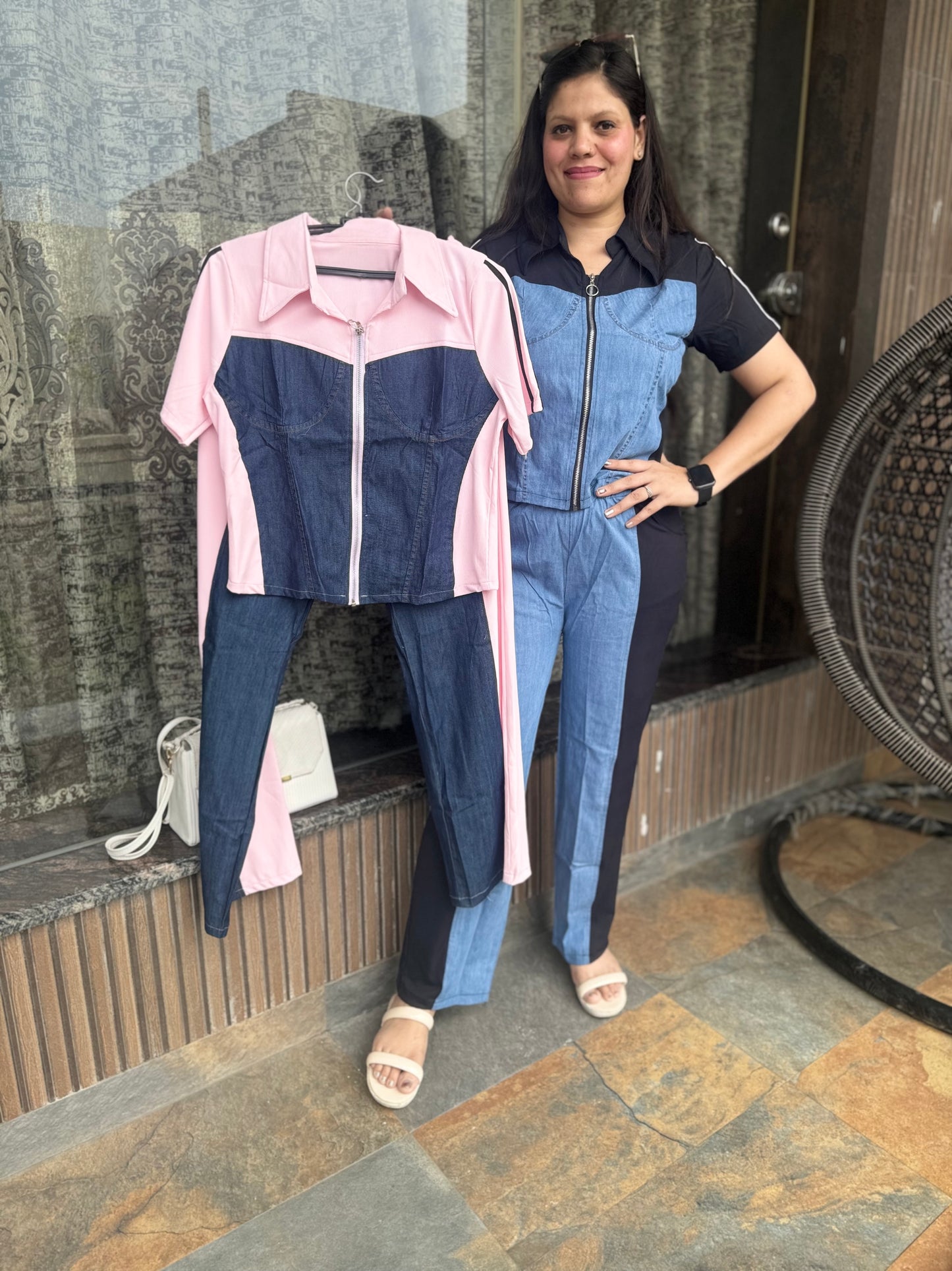 Women's Trendy Denim Co-Ord Set