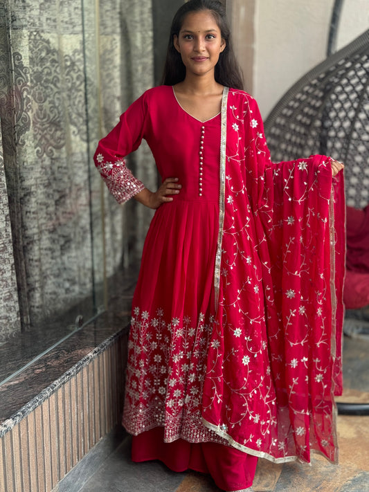 Hot Pink Anarkali (Style No 1009)