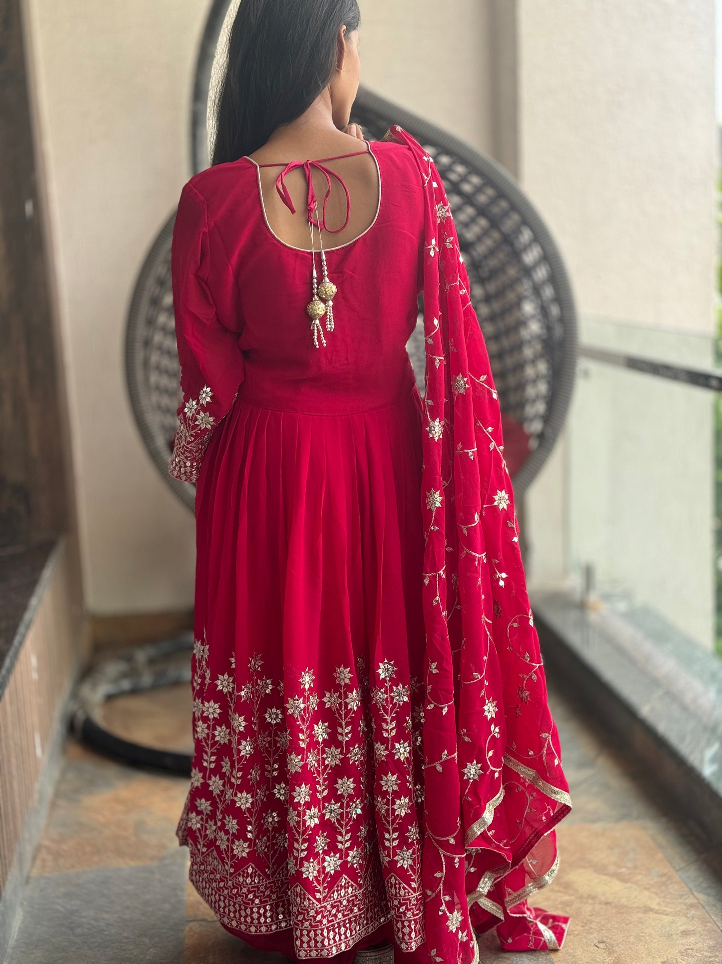 Hot Pink Anarkali (Style No 1009)