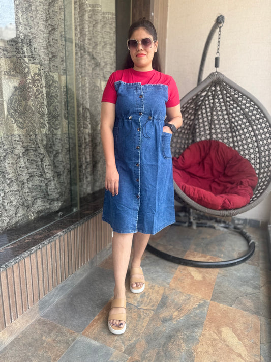 Fashionable Western Denim Dres