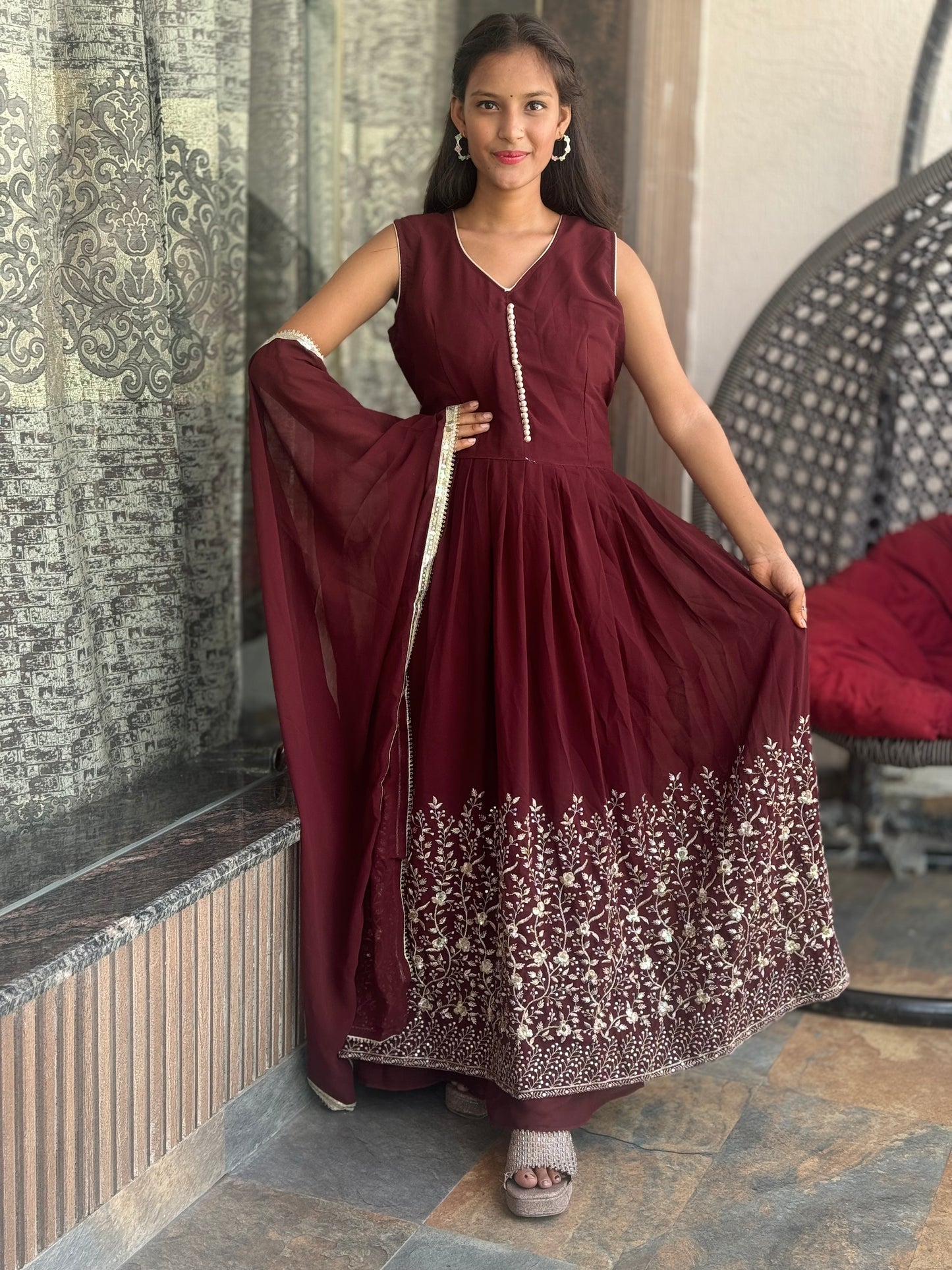 INDIPEHNAWA GEORGETTE ANARKALI