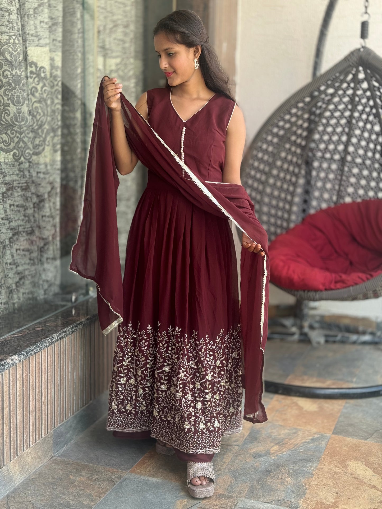 INDIPEHNAWA GEORGETTE ANARKALI