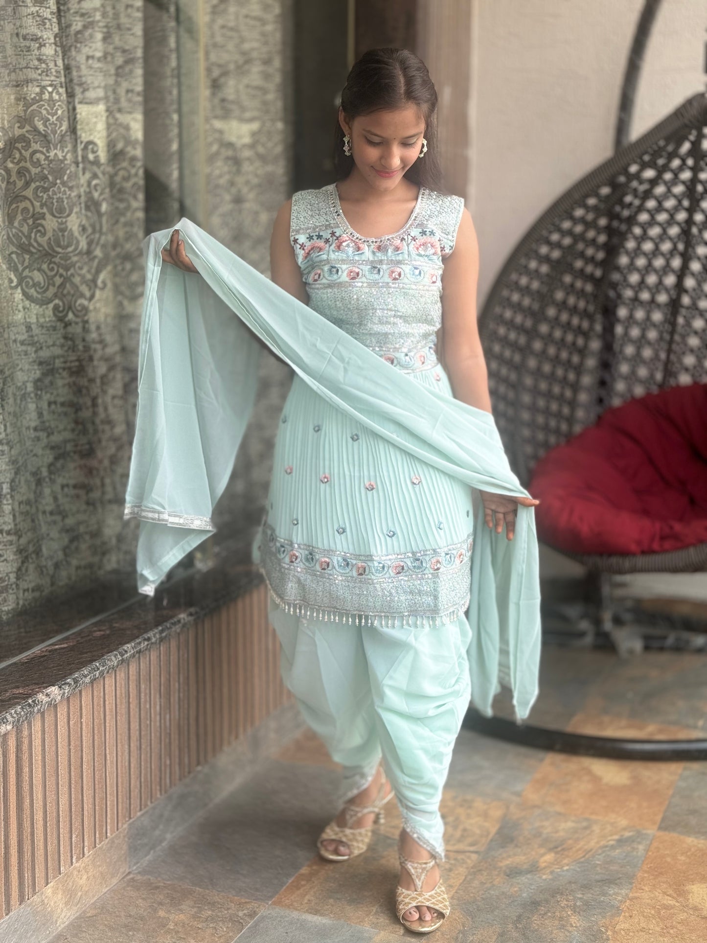 THREAD EMBROIDIRY DHOTI ARTICLE