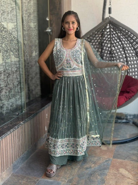 INDIPEHNAWA FULL THREAD WORK ANARKALI