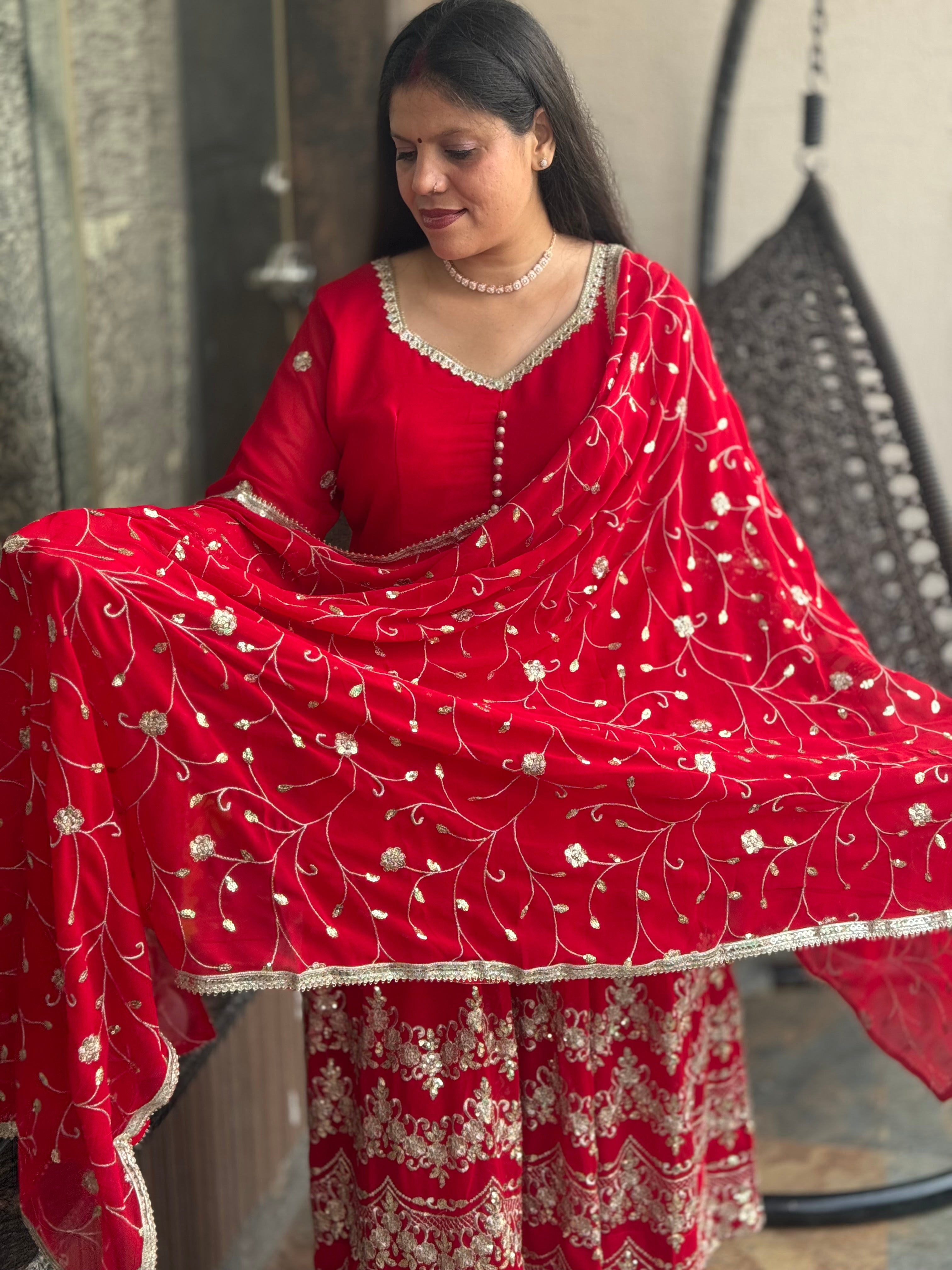 Phulkari anarkali hotsell